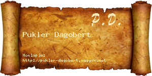 Pukler Dagobert névjegykártya
